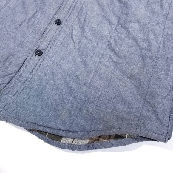 alpinestars Riding Plaid Flannel Chambray Button Down Shirt - Picture 2 of 7